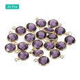 thumbnail image 3 of Unique Bargains Crystal Birthstone Charm, February Pendants Drop Bead Purple, for Jewelry Making, 20 Pack, 3 of 6