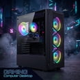 thumbnail image 4 of STGAubron Gaming PC Computer Desktop, Intel Core i7 up to 3.9G, Radeon RX 580 8G, 16GB RAM, 512GB SSD, WiFi 6, BT 5.0, RGB Fan x 4, Windows 11 Home, 4 of 5