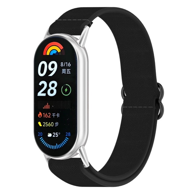 Wearable Elastic Nylon Watch Strap Knitted Breathable Fabric Wristband For Sports