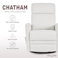 thumbnail image 3 of Dream On Me Chatham Plus Swivel Glider, Recliner in Leatherette, 3 of 7