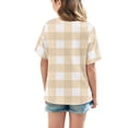 thumbnail image 4 of DecSea T-Shirt à Manches Courtes pour Filles, Été, Imprimé à Carreaux, Col Rond, Décontracté, Basique, 5-14 Ans, 4 of 8