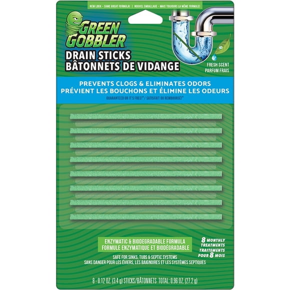 Green Gobbler Bio Flow Drain Strips (8-Strips)