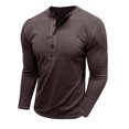 thumbnail image 1 of RXIRUCGD Blouse à Manches Longues Col Rond pour Hommes, Café, Taille : 2TG, 1 of 5