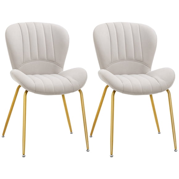 HOMCOM Dining Chairs Set of 2 with Cushioned Backrest