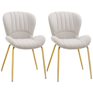HOMCOM Dining Chairs Set of 2 with Cushioned Backrest