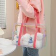 thumbnail image 3 of Sac à Main Transparent en PVC pour Plage d'Été, Voyage, Gelée, Imperméable, Grand Sac de Lavage (L), 3 of 7