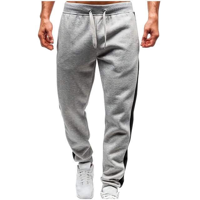 Pisexur Mens Sweatpants Elastic Waist Drawstring Workout Pants for Men Casual Lightweight Sweat Pants with Pockets Elastic Bottom Plus Size Sweatpants S-3XL