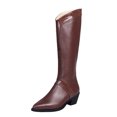 thumbnail image 2 of Pointed Toe Thick Mid-heel High Boots Children's Knight Boots Plus Size Boots, 2 of 8