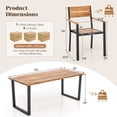 thumbnail image 3 of Gymax 7 Piece Patio Dining Set 69'' Rectangle Table w/ 6 Stackable Chairs, 3 of 10
