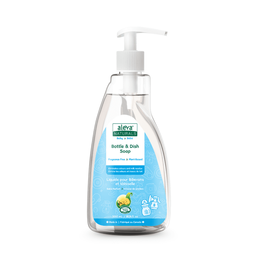 Aleva Naturals Bottle & Dish Liquid, Fragrance Free - 500ml