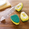 thumbnail image 4 of ZZkhGO 6Pack Dishwand Refill Heads, Sink Clean Sponge Brush Replacement, Non-Scratch Kitchen Dish Scrubber Pads, 4 of 7