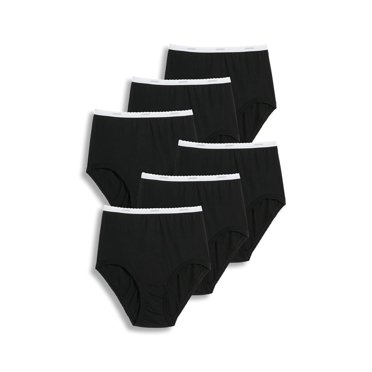 Jockey Women's Plus Size 100% Cotton Classic Brief - 6 Pack