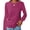 Rose Red, variant on Innerwin T-shirt Long Sleeve Women T Shirt Dailywear Solid Color Loose Tee Black L