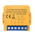 thumbnail image 1 of Tuya Zigbee Module d'Interrupteur à Gradateur Intelligent 1 Ch, Contrôle des Lumières DEL, Interrupteur à Intensité Réglable, Gradation Continue + Commande Vocale, 1 x Interrupteur à Gradateur, Jaune, 1 of 8
