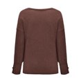 thumbnail image 5 of Kcodviy Chandail pour Femmes Haut Nœud Rétro Chandails Uni Boutons Manche Tricoté Chandail Chandails pour Femmes Chandail Décontracté Chaud Long Chandail à Enfiler Hommes Manche Haut Chaud, 5 of 5