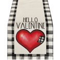 thumbnail image 1 of TIELUTT Valentine's Day Table Flag Heart Pattern Holiday Decoration Heat Insulation Linen Tablecloth Bulk Table Runners Narrow Table Table Light 6 Ft Table Runners Thanksgiving Runners for Tables, 1 of 5