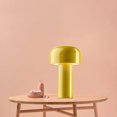 thumbnail image 2 of Lampe Champignon Nordique Rechargeable pour Chambre, Table de Chevet, Table à Manger, Ports USB, Jaune, 2 of 8