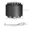 thumbnail image 3 of Outsunny Smokeless Fire Pit, 19" Portable Wood Burning Firepit, Black, 3 of 10