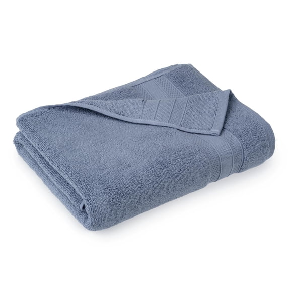 hometrends Solid 100% Cotton Bath Towel, 1 Piece, 550 GSM, Highly Absorbent & Soft Bathroom Towel, Light Navy