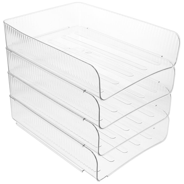 Miangastore 4pcs Desk Letter Tray Office Tray Paper Tray Organizer Clear Desktop File Holder Desktop Paper Holder Tray for Classroom Office Management