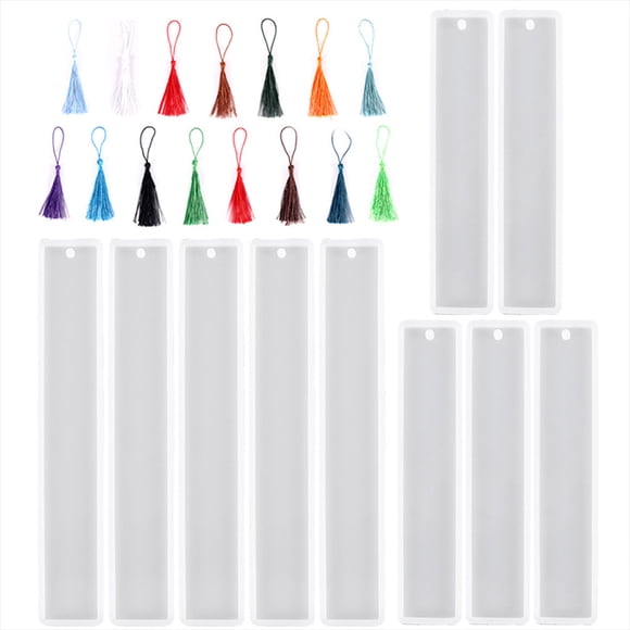 Couleur Aléatoire Marque-Pages Moule Pendentif Bricolage Cadeaux Moule en Silicone Résine Flexible Moules Marque-Pages Accessoire de Livre pour Plâtre Argile 25 Pcs