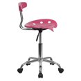 thumbnail image 3 of Vibrant Pink and Chrome Swivel Task Chair with Tractor Seat, 3 of 9