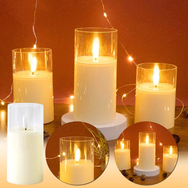 Vaidha Bougie Électronique LED Nuit Décoration de Noël