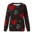 thumbnail image 4 of Aboser Chandails Molletonnés pour Femmes Love, Chandail de la Saint-Valentin à Col Rond, Hauts à Manches Longues pour Femmes, Chandails Molletonnés Y2K Surdimensionnés, Chandails Décontractés à Col Rond, Cadeaux pour Amies, 4 of 5
