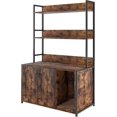 thumbnail image 1 of Cat Litter Box Enclosure, with 2 Storage Shelves, 52'' Hidden Litter Box, Stylish Hidden Cat Furniture, 1 of 3