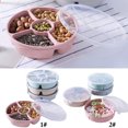 thumbnail image 2 of Coofit Divided Plate Creative 5 Grids Dessert Plate Fruit Plate with Lid, 2 of 10