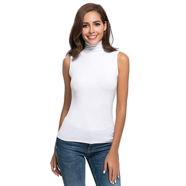 Meichang Débardeurs à Col Montant pour Femmes Été Camisoles Sans Manches Aguichant Ajustées Tunique Dos Nageur T-Shirt Blouses 2024 Hauts de Sortie