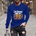 thumbnail image 2 of Birdeem Haut Imprimé à la Mode pour Homme avec Col Rond à Manches Longues et Visage Souriant Haut/chemise Imprimé, 2 of 5