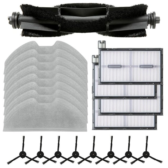 Lefu Main Side Brush Filter Mop Cloth Kit for eufy X8 Pro Serie X8 Pro SES Vacuums