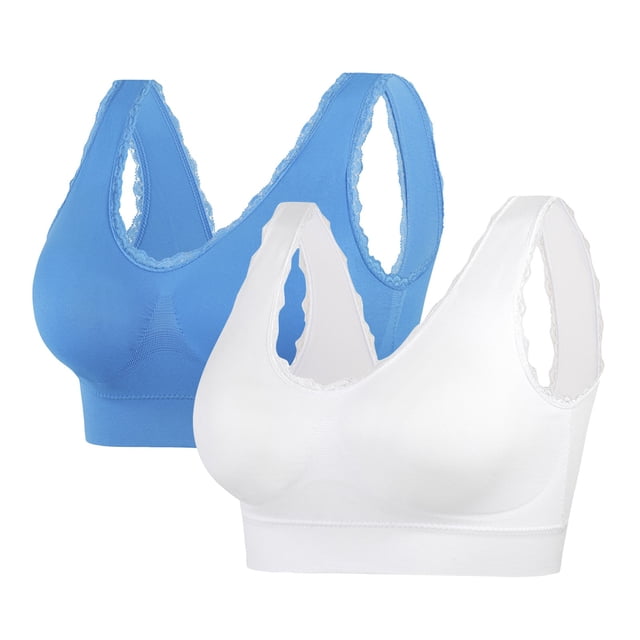 Soki 2pc Sports Bra for Women Padded Seamless Medium Impact Yoga Running Bras