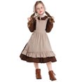 thumbnail image 1 of FhsagQ Dresses Christmas Dresses for Girls 8-10 Children's European Festival Stage Play Rural Farm Dress Girls Christmas Dresses Size 10-12 Fancy Baby Girls' Christmas Dresses Black Coffee XL, 1 of 4
