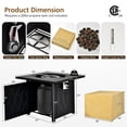 thumbnail image 4 of Costway Table de Foyer au Propane de 32 Pouces, Plateau Carré avec Roches de Lave, Housse 50 000 BTU, 4 of 10