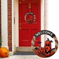 thumbnail image 3 of Birdeem Halloween Pumpkin Hanging Sign Front Door Welcome Sign Halloween Front Door Decorations Halloween Door Sign Pumpkin Wall Decor Wall Sign Plaque for Halloween, 3 of 10