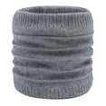 thumbnail image 2 of Winter Warm Plus Fluff Line Stripe Bib Cover Solid Color Collar Thick Knit Bib, 2 of 3