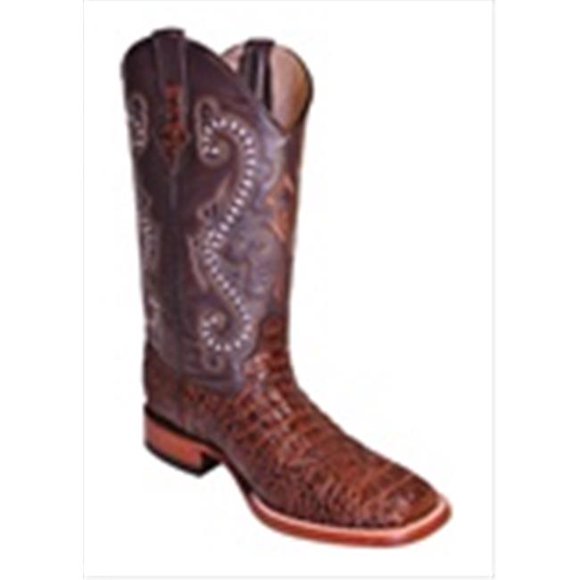 Ferrini 4039323095D Mens Print Caiman Crocodile Square Toe Boots - Sport Rust, 9.5D