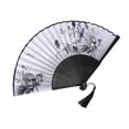 thumbnail image 3 of Feltree Classical Antique Style Fan Folding Fan Summer Tassel Model Portable Fan Paper Fan, 3 of 8