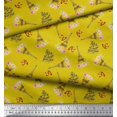 thumbnail image 3 of Soimoi Cotton Cambric Fabric Text,Floral & Eiffel Tower Architectural Decor Fabric Printed Yard 56 Inch Wide, 3 of 3