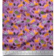 thumbnail image 1 of Soimoi Tissu Popeline de Coton Feuilles & Rennes Imprimé Animal au Mètre 42 Pouces de Large, 1 of 3