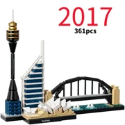 LEGP 2016-2022 Architecture Skylines Collectible Series Of Building Blocks Kit, Collectible Architecture Model Set For Adults,21032