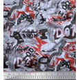 thumbnail image 1 of Soimoi Silk Fabric Food,Animals & Text Decor Fabric Printed Yard 42 Inch Wide, 1 of 5