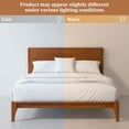 thumbnail image 4 of MODERNLUXE Full Size Bamboo Platform Bed, Mid-Century Bed Frame with Tall Headboard and Wood Slat Support, No Box Spring Needed, Easy Assembly, Brown, 4 of 8