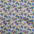 thumbnail image 1 of oneOone Rayon Blue Fabric Asian Floral Sewing Craft Projects Fabric Prints By Yard 56 Inch Wide, 1 of 4