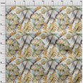 thumbnail image 4 of oneOone Rayon Mustard Yellow Fabric Leaves Sewing Craft Projects Fabric Prints By Yard 56 Inch Wide, 4 of 5