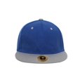 thumbnail image 2 of Top Headwear Flat Bill Adjustable Snapback Cap - Royal/Grey, 2 of 2