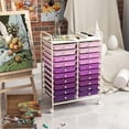 thumbnail image 4 of Costway 20 Drawers Rolling Storage Cart Art Craft Organizer on Wheels Multipurpose Purple, 4 of 10