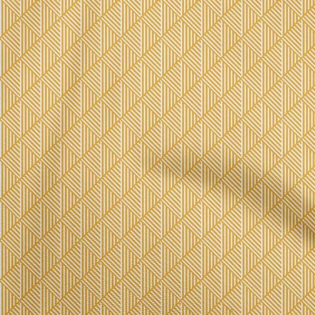 oneOone Cotton Flex Yellow Fabric Geometric Sewing Craft Projects Fabric Prints By Yard 40 Inch Wide